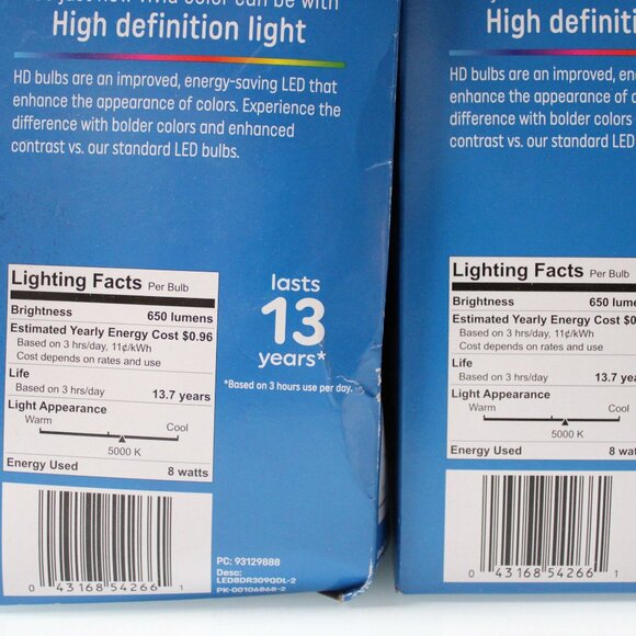 GE Refresh LED BR30 HD Light Bulbs 8W 65W Replacement Energetic Daylight 6-Pack - Picture 6 of 7